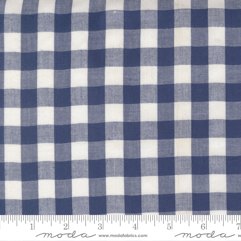 Summer Solstice Wovens Checks Plaids Stripes DARK BLUE WHITE 2 scale