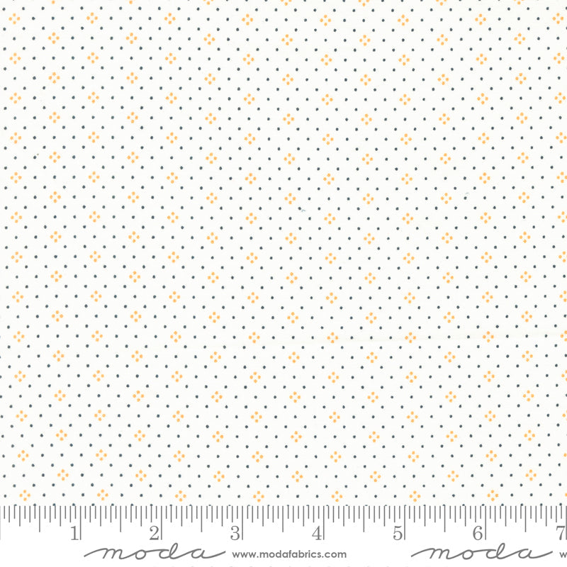 Eyelet Basic Dot Foulard Shirting Ivory Pumpkin scale