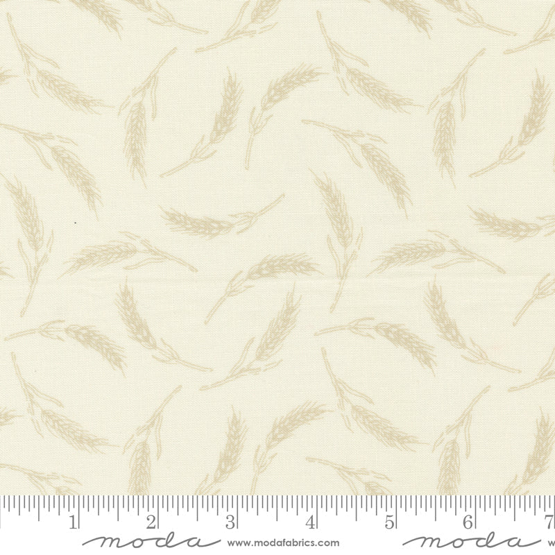 Farmstead Fields of Gold Cotton Porcelain by Stacy Iest Hsu for Moda Fabric 20905-11 scale