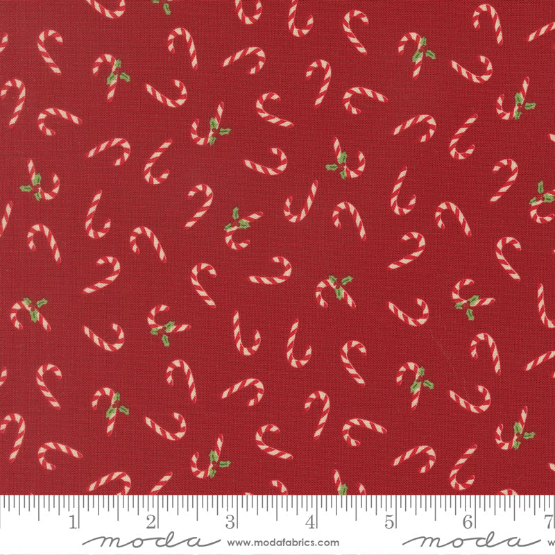 Holiday Cheer Candy Cane Novelty Cardinal by Stacy Lest Hsu for Moda Fabrics 20975-18 scale