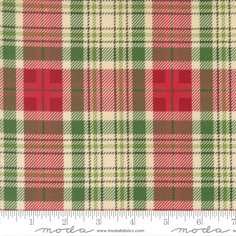 Holiday Cheer Christmas Plaid Checks and Plaids Natural by Stacy Lest Hsu for Moda Fabrics 20977-11 scale