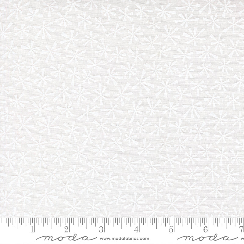 Snow Time Tinsel Blenders Winter White White by Me and My Sister Designs for Moda Fabrics 22507-21 scale