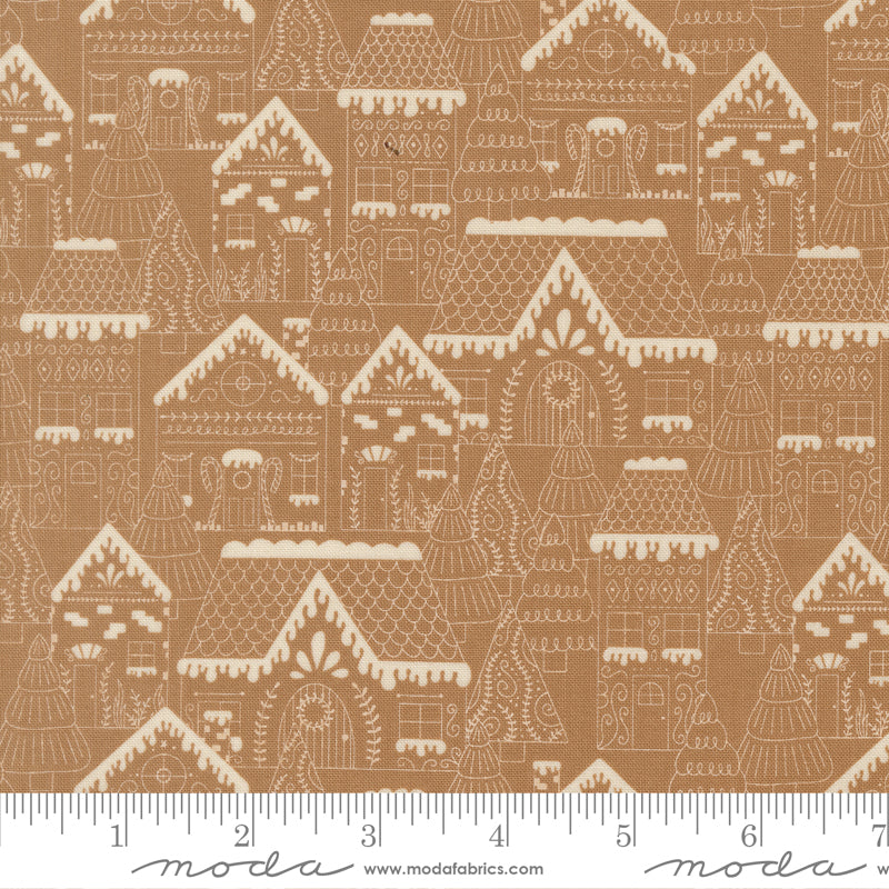 Gingerbread Lane Gingerbread Lane Landscape and Nature Cocoa by Kileys Quilt Room for Moda Fabrics 26150-22 scale