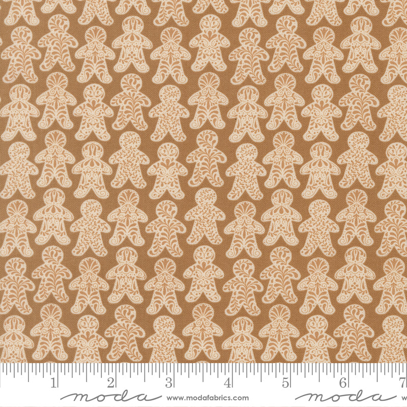 Gingerbread Lane Gingerbread Dance Novelty Cocoa by Kileys Quilt Room for Moda Fabrics 26152-22 scale