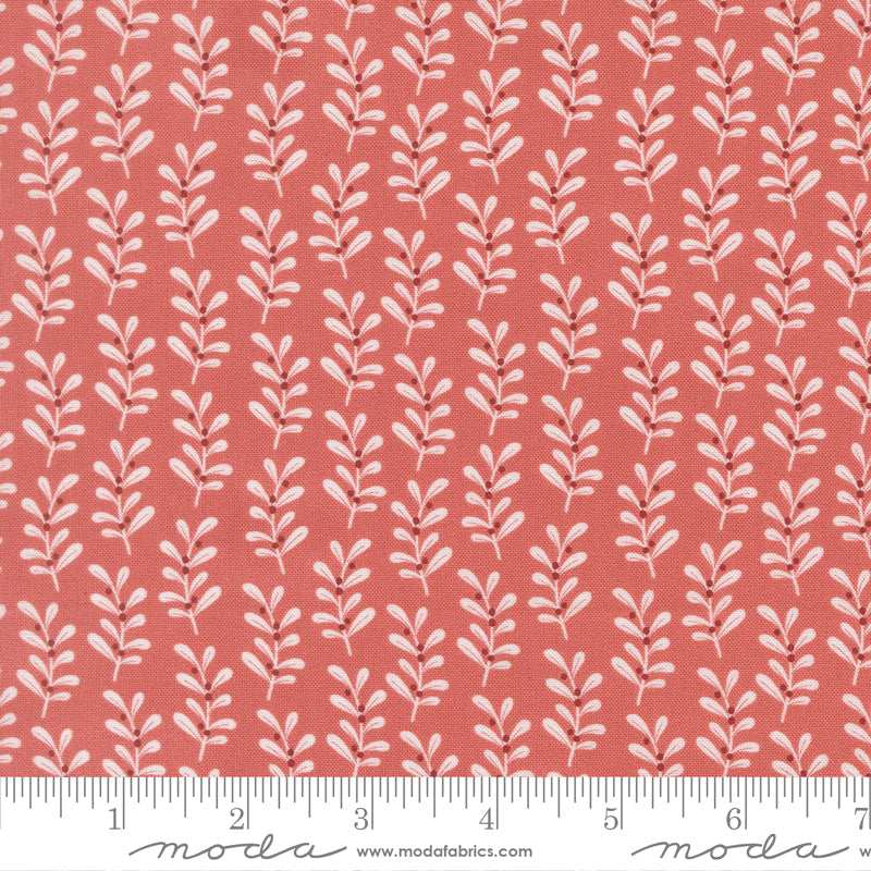Gingerbread Lane Holly Stripes Rosy by Kileys Quilt Room for Moda Fabrics 26154-17 scale