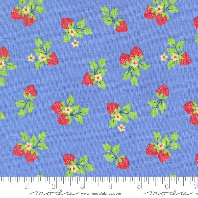 Fruit Salad Strawberries Novelty SKY by Corey Yoder for Moda 29243-23 scale
