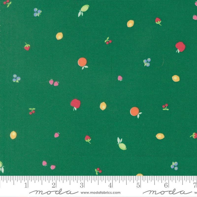 Fruit Salad Fruit Snack Blenders Small Fruit Dot EMERALD by Corey Yoder for Moda 29244-21 scale