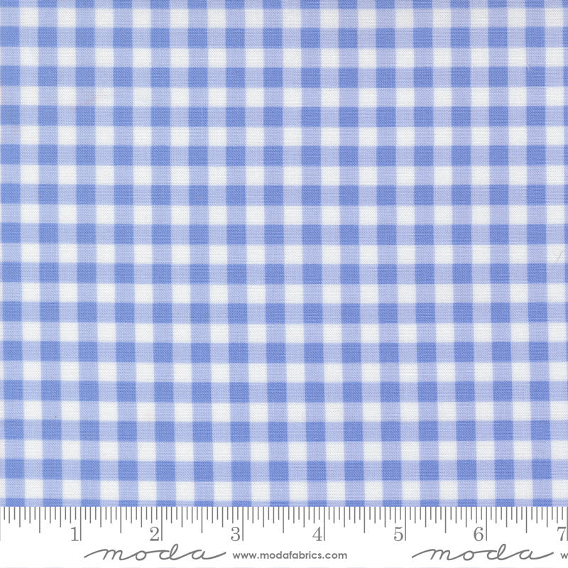 Fruit Salad Gingham Checks and Plaids LIGHT BLUE by Corey Yoder for Moda 29245-23 scale