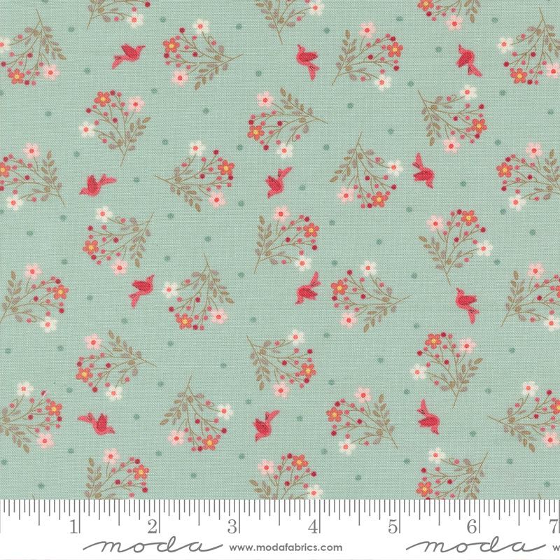 Lyda Rose SKY Tossed Floral Bouquet yardage
