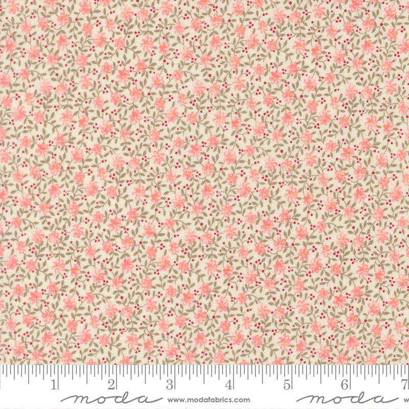 Lyda Rose PORCELAIN PINK Wild Rose Florals yardage