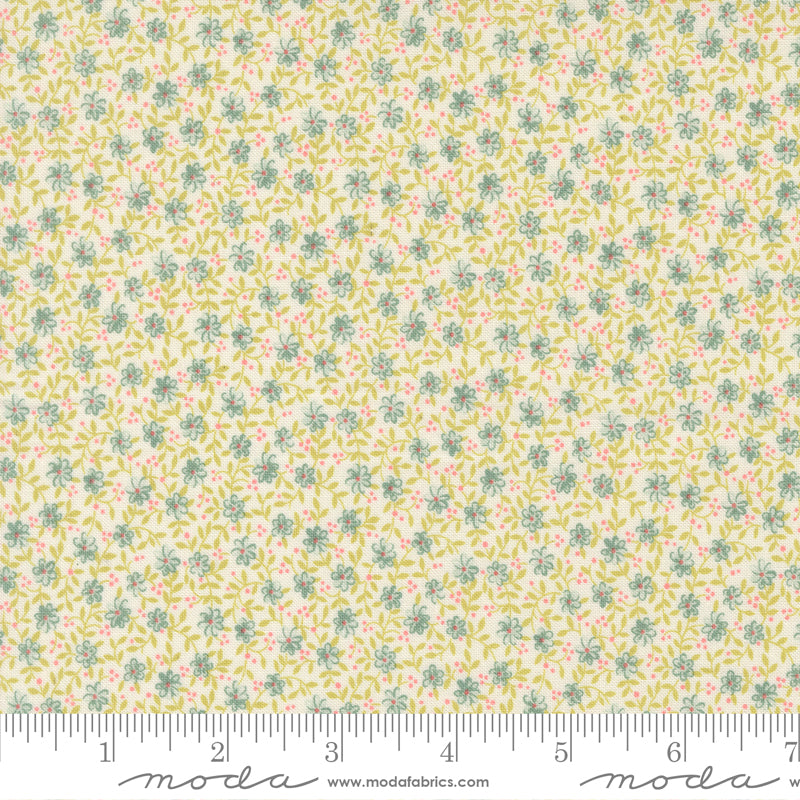 Lyda Rose PORCELAIN SKY Wild Rose Florals yardage