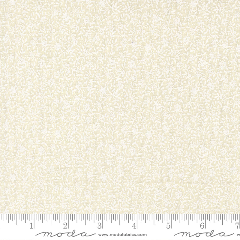 Lyda Rose PORCELAIN WHITE Wild Rose Florals yardage