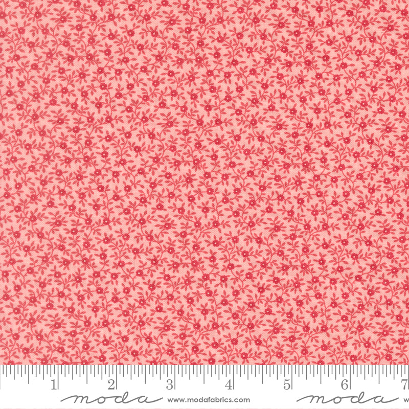 Petals And Polka Dots Garden Vine Florals Blush by Bunny Hill Designs for Moda Fabrics 3084-14 scale