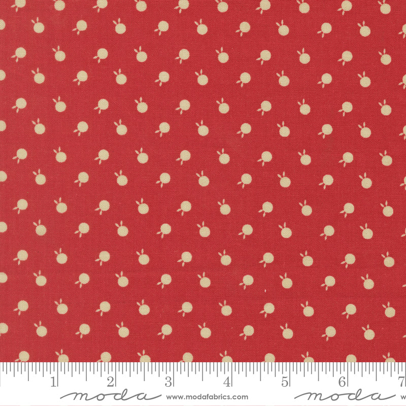 Petals And Polka Dots Berry Dots Rose by Bunny Hill Designs for Moda Fabrics 3086-19 scale
