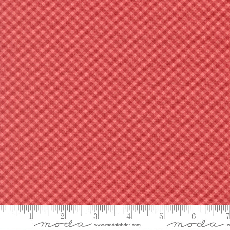 Petals And Polka Dots Gingham Checks and Plaids Berry by Bunny Hill Designs for Moda Fabrics 3088-16 scale