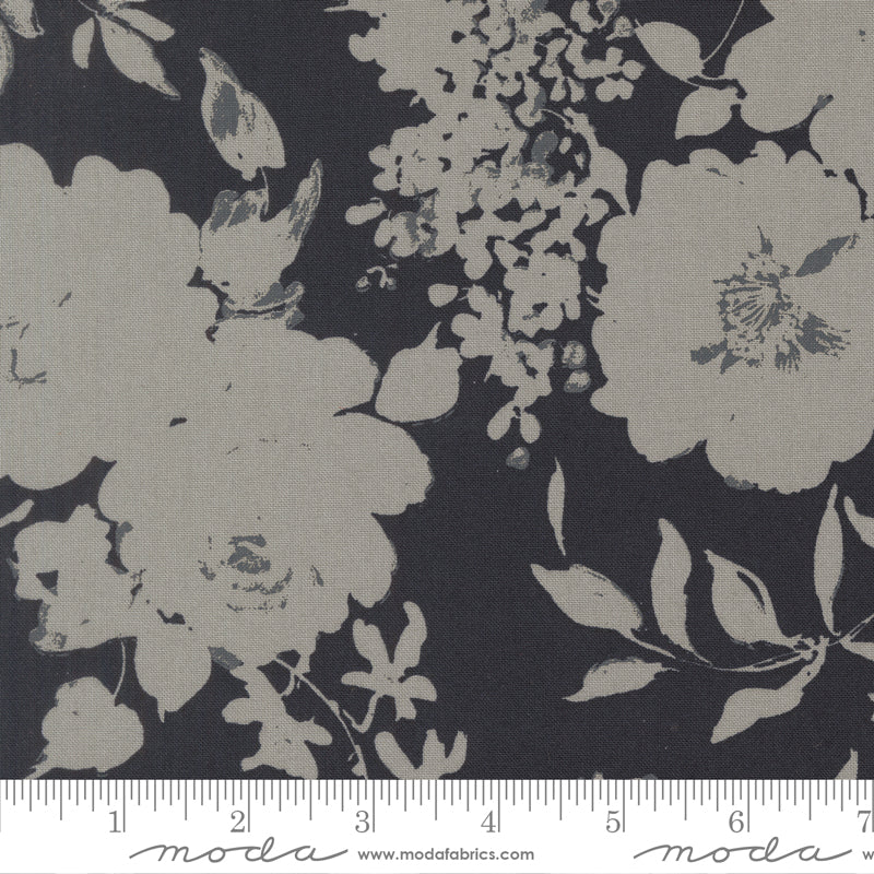 Arabesque Whisper Florals Abstract Midnight by Studio M for Moda 33830-17 scale