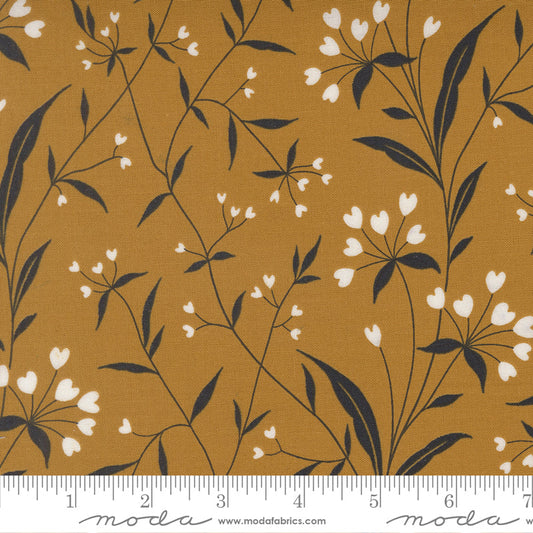 Arabesque Highland Florals Golden by Studio M for Moda 33832-14 scale