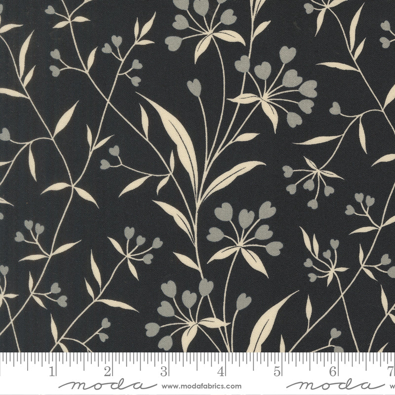 Arabesque Highland Florals Midnight by Studio M for Moda 33832-17 scale