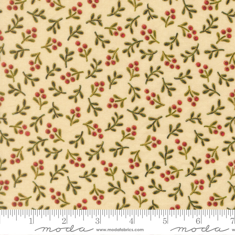 Merry Manor Metallic Swirl Blenders Cream by Moda Fabrics for Moda Fabrics 33866-11M scale