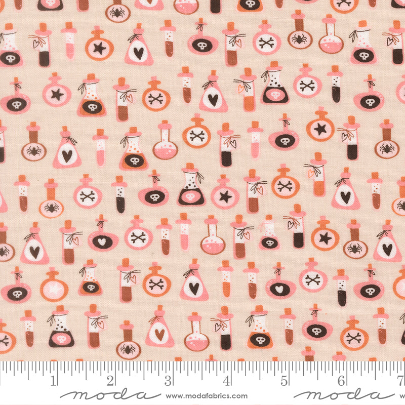 Purrs And Boos Poisons Novelty Moonbeam by Elena Amo for Moda Fabrics 39065-11 scale