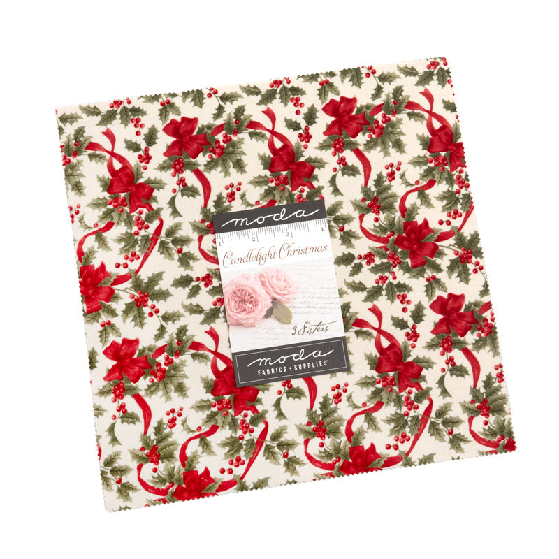 Candlelight Christmas Assorted Layer Cake by 3 Sisters for Moda Fabrics 44420-LC