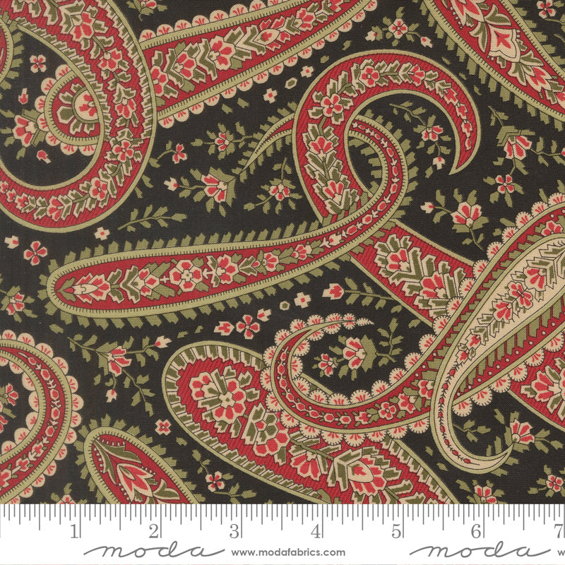 Candlelight Christmas Plaza Paisley Ebony by 3 Sisters for Moda Fabrics