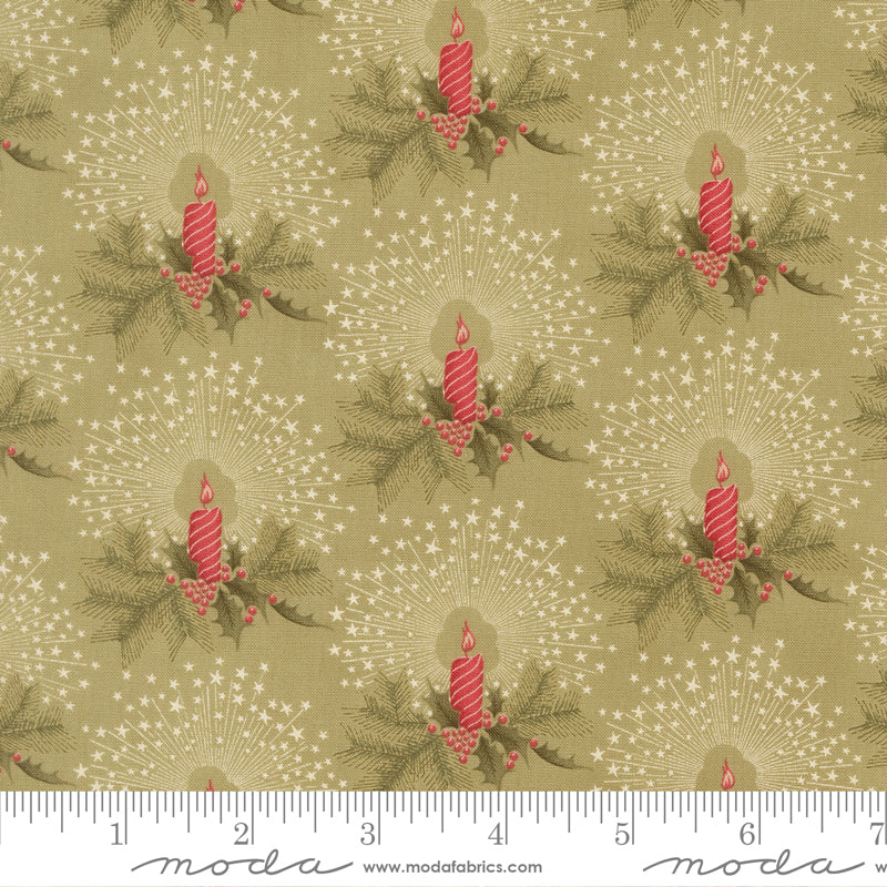Candlelight Christmas Candlelight Novelty Sage by 3 Sisters for Moda Fabrics