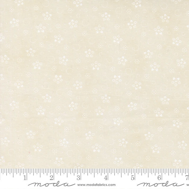 Candlelight Christmas Festive Flurries Blenders Snow Flake Dot Cream by 3 Sisters for Moda Fabrics