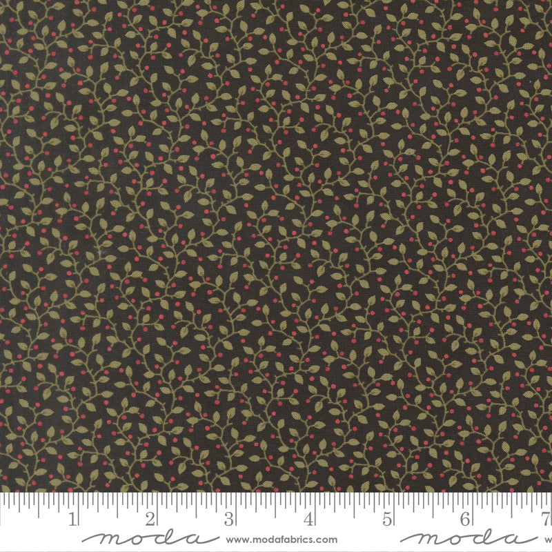 Candlelight Christmas Festive Flurries Vine and Berries Ebony by 3 Sisters for Moda Fabrics