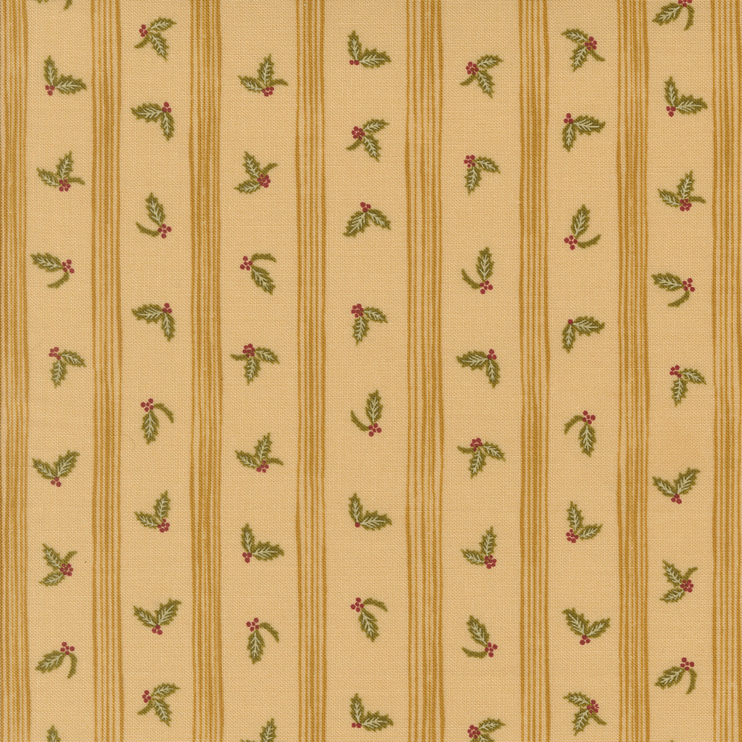 Old World Yuletide ALMOND STRIPES HOLLY