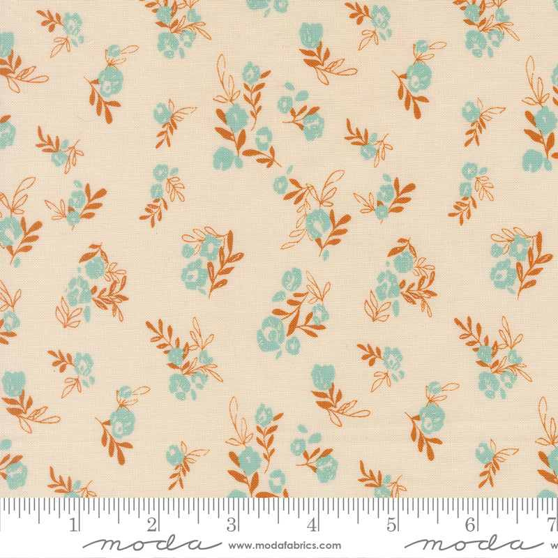 Boho Haven Branchlet Bud Small Floral EGGSHELL by Fancy That Design House for Moda 45646-11 scale