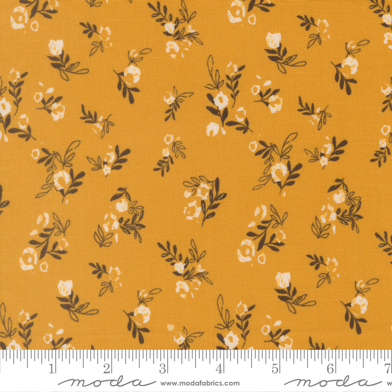 Boho Haven Branchlet Bud Small Floral DIJON by Fancy That Design House for Moda 45646-13 scale