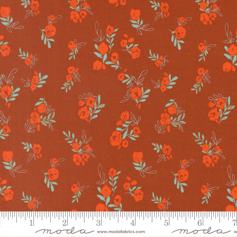 Boho Haven Branchlet Bud Small Floral SPICE by Fancy That Design House for Moda 45646-14 scale