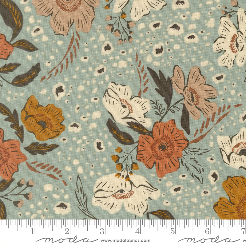 Wellspring Flora Flourish Florals Storm by Fancy That Design House for Moda Fabrics