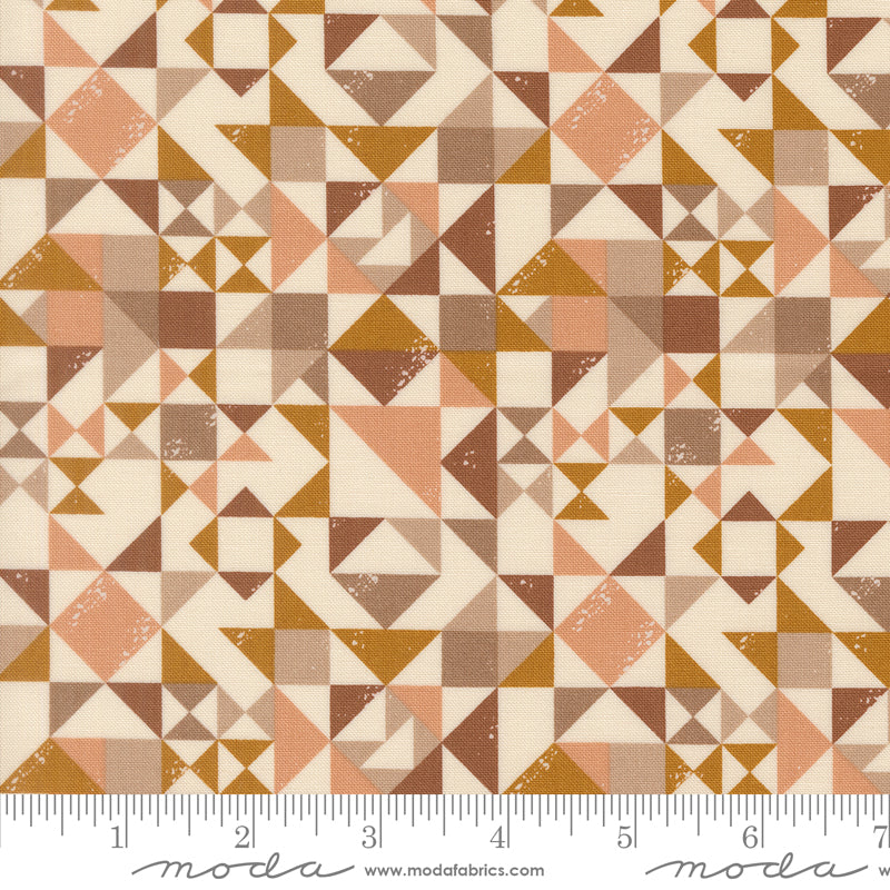 Wellspring Quilt Block Geometrics Eggshell by Fancy That Design House for Moda Fabrics