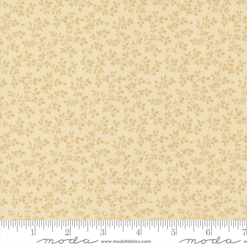 Pamelias Path Entwined Florals Vines Biscuit scale