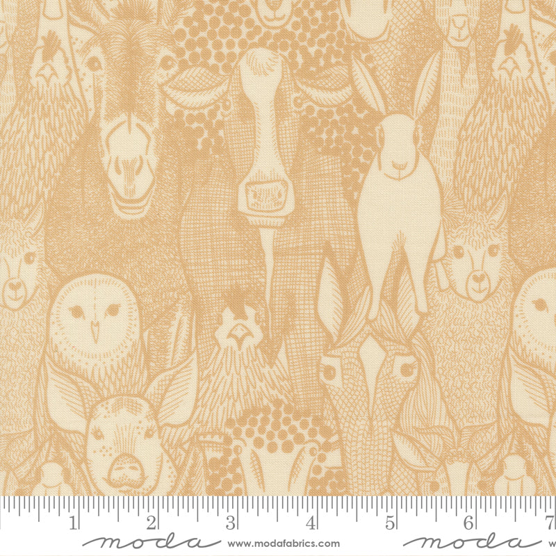 The Henhouse HAY Barnyard Faces yardage