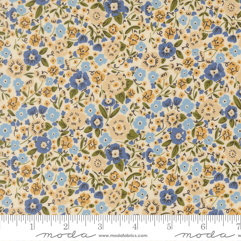 The Henhouse CLOUD Calico Sm Floral yardage