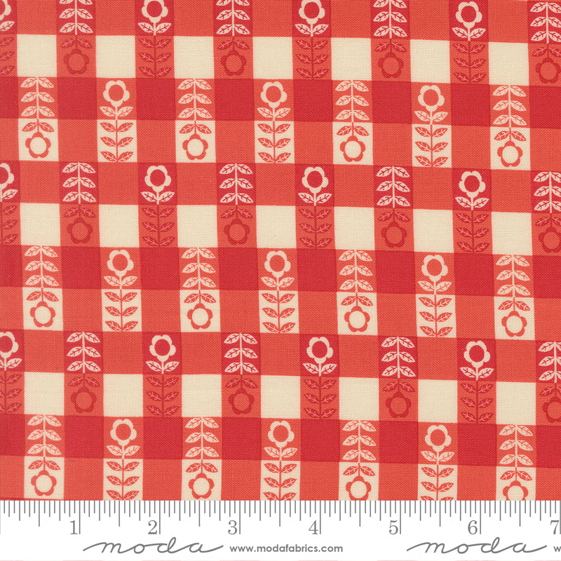 The Henhouse BARN Flower Plaid Checks Gingham yardage