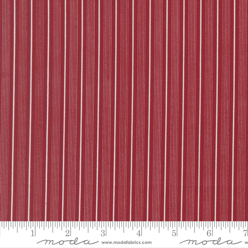 American Gatherings III Pathway Stripes Crimson by Primitive Gatherings for Moda Fabrics 49321-13 scale