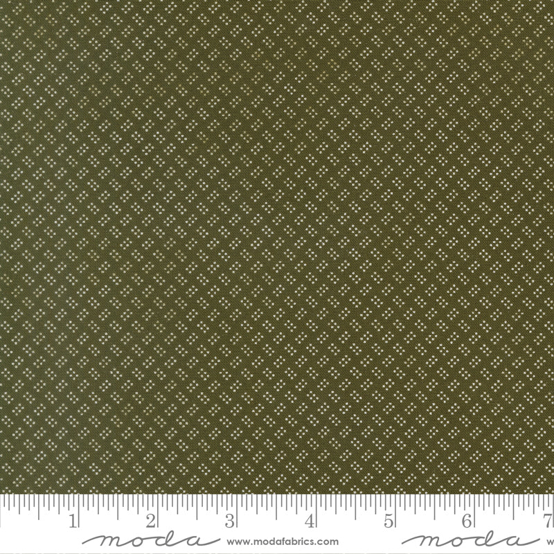 Joyful Gatherings ll Six Pack Dot Blenders Evergreen by Primitive Gatherings for Moda Fabrics 49330-14 scale