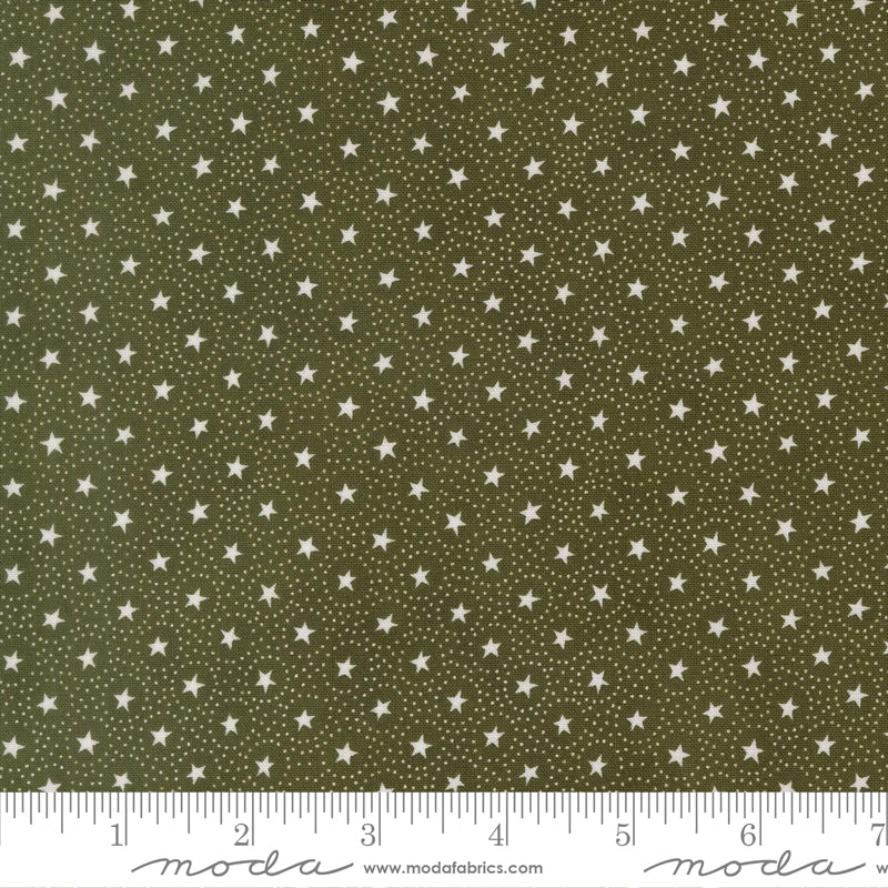 Joyful Gatherings ll Circle of Stars Blenders Evergreen by Primitive Gatherings for Moda Fabrics 49336-14 scale