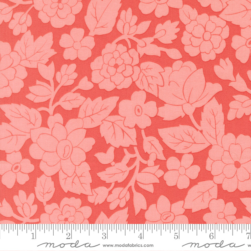 Bloomsberry London Damask Floral Nantucket Red by Camille Roskelley for Moda Fabrics