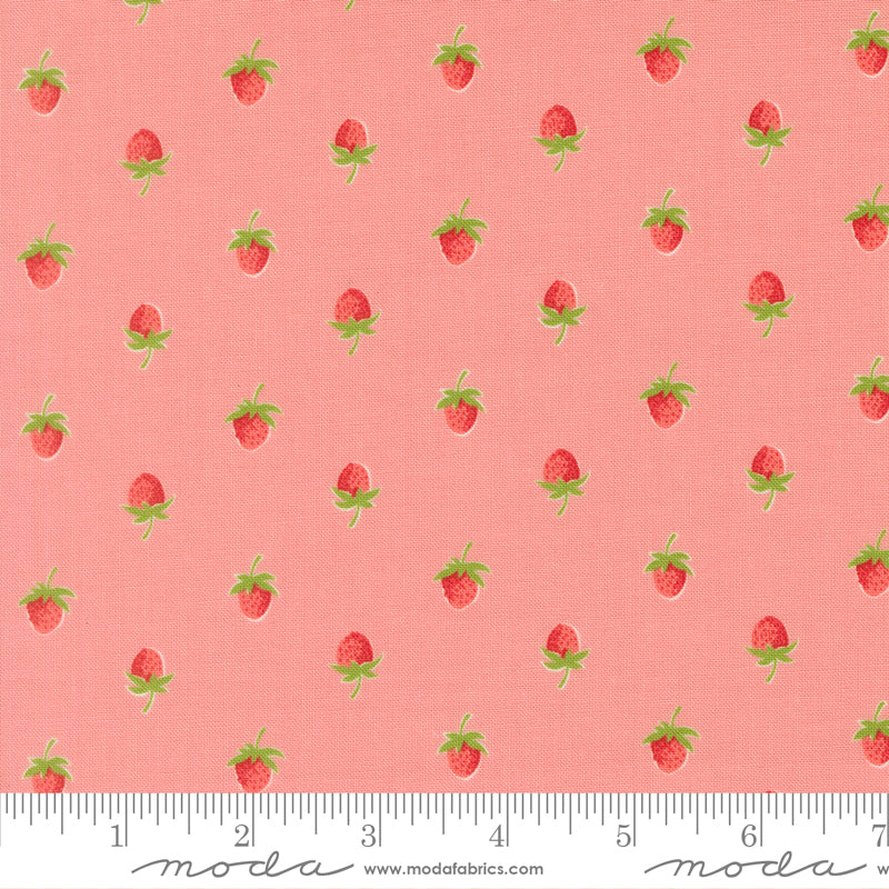 Bloomsberry Berries Novelty Strawberries Blush by Camille Roskelley for Moda Fabrics