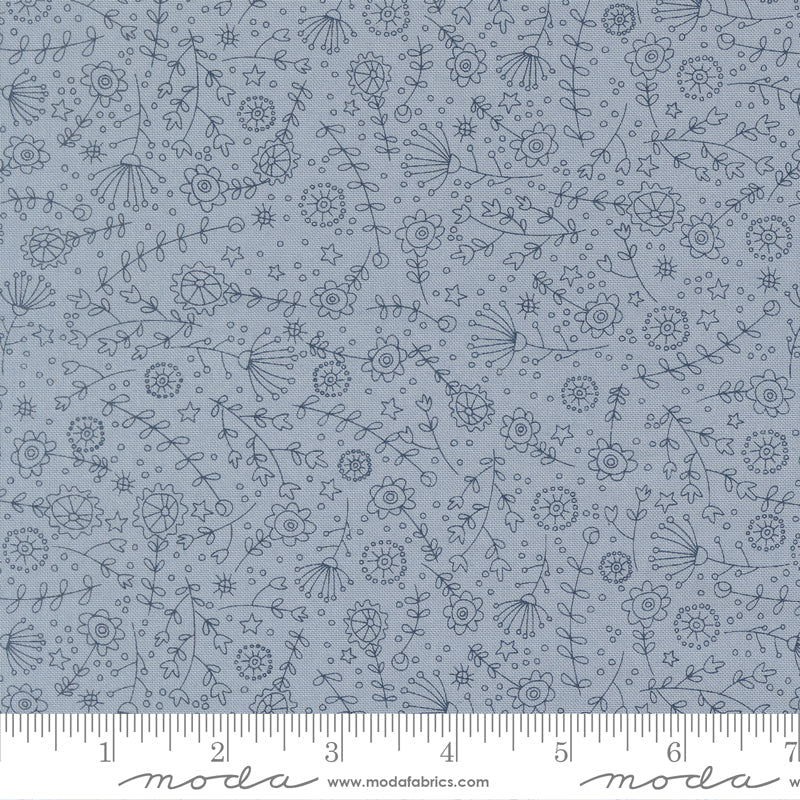 Independence Day The Meadow Florals SPLASH by Sweetwater for Moda 55722-22 scale
