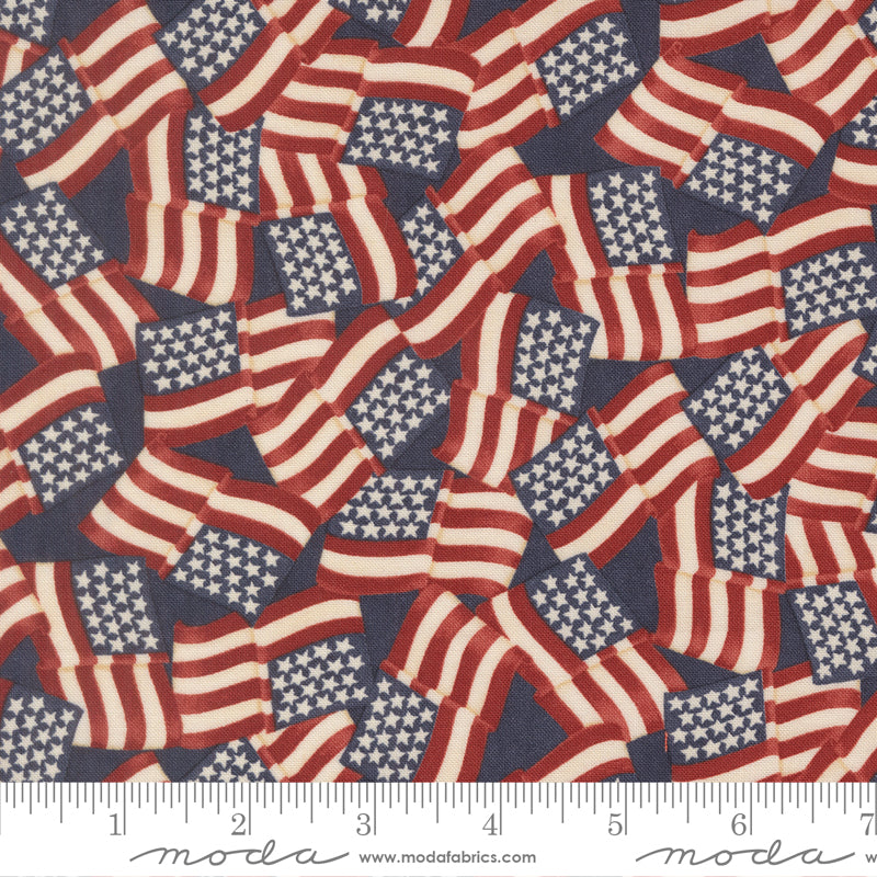 Loyalty Blue Waving Flags Americana - America 250 Years by Deb Strain for Moda Fabrics