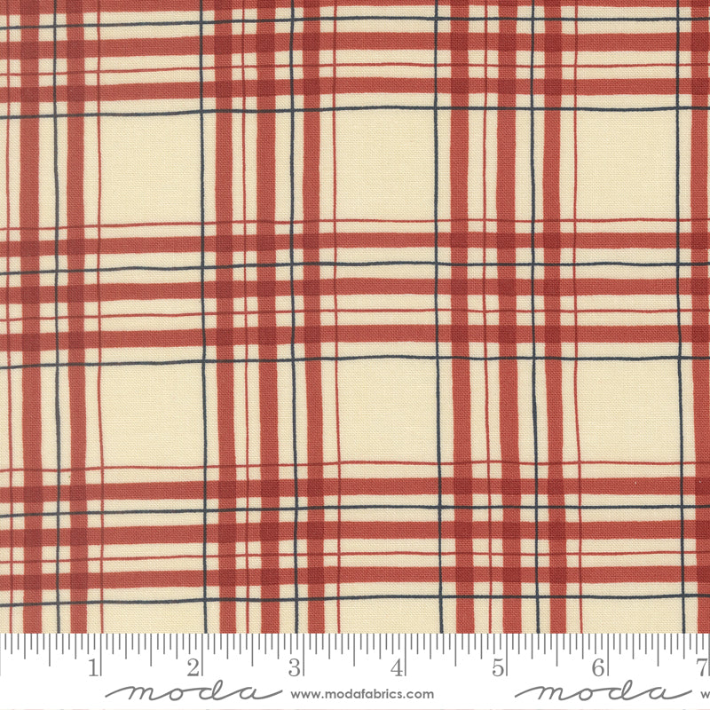 Parchment Red Patriotic Plaid Checks - America 250 Years by Deb Strain for Moda Fabrics