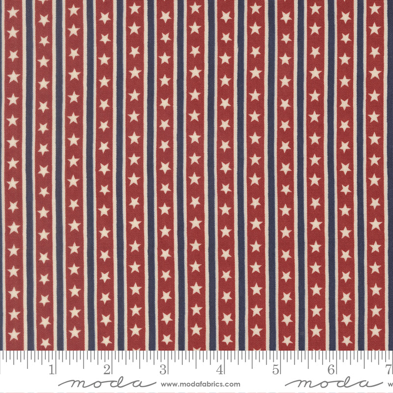Brave Crimson Starts In Stripes - America 250 Years by Deb Strain for Moda Fabrics