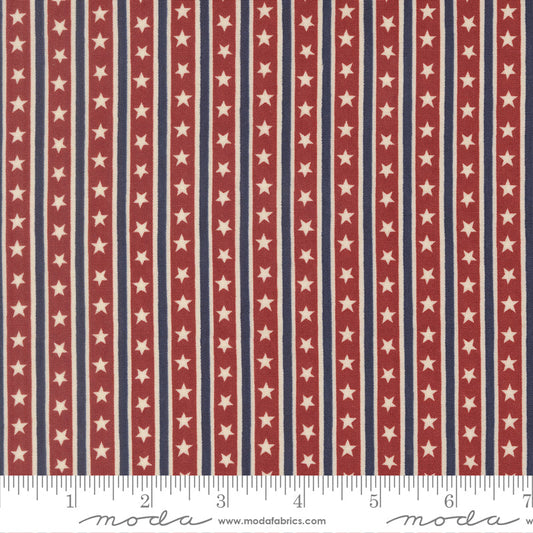 Brave Crimson Starts In Stripes - America 250 Years by Deb Strain for Moda Fabrics