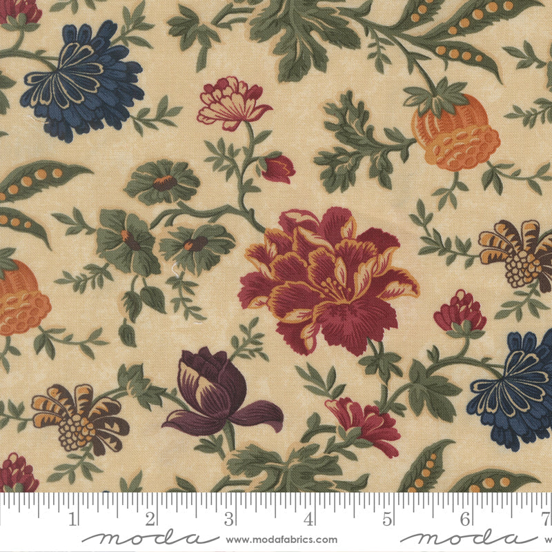 Quail Run Tan Meadowland Florals scale
